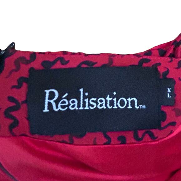 Realisation Par Venus Dress in Red Squiggle Red XL - Picture 7 of 8